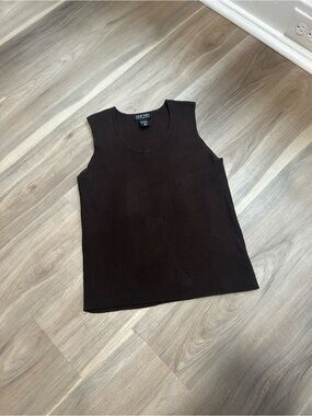 Vintage Y2K New York and Company Black Ribbed Sleeveless Tank Top